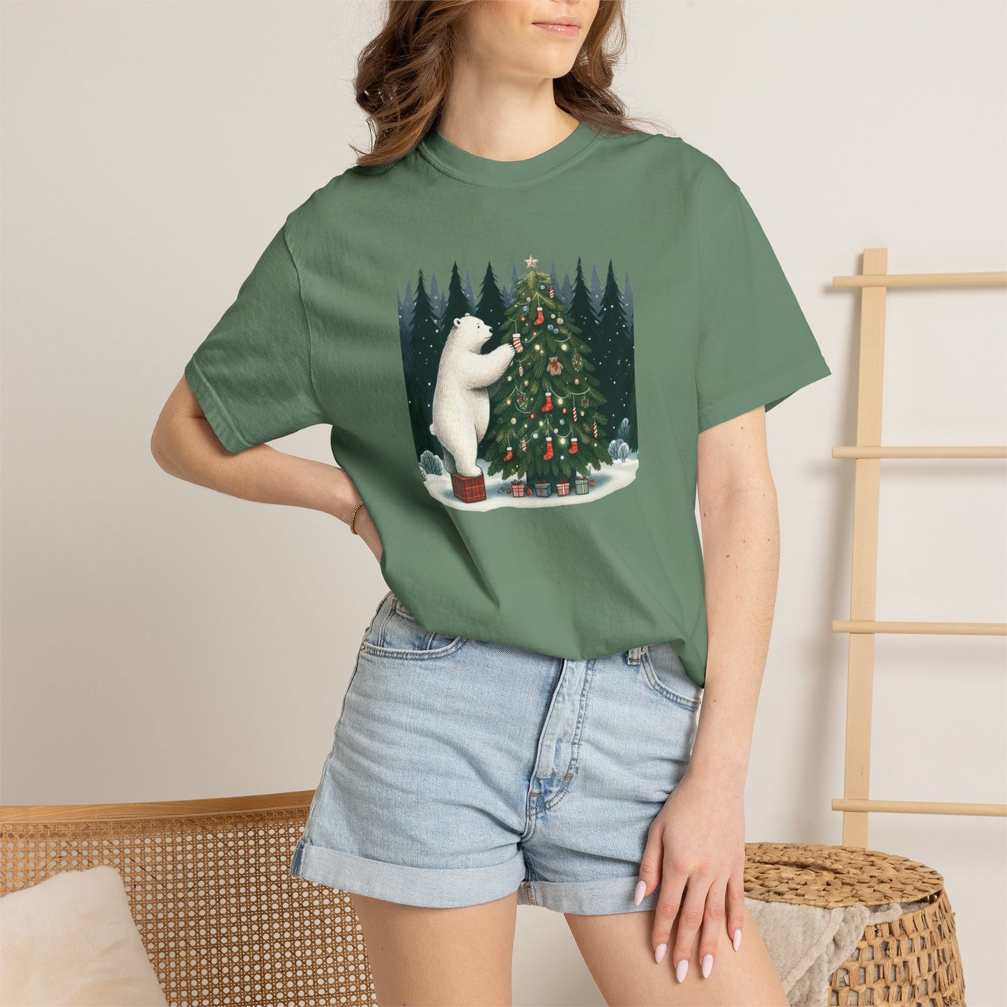 Alpine Christmas Polar Bear Tee
