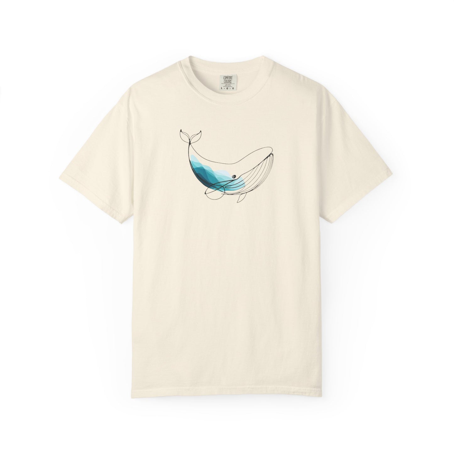 Minimalist Whale Comfort Colors Tee