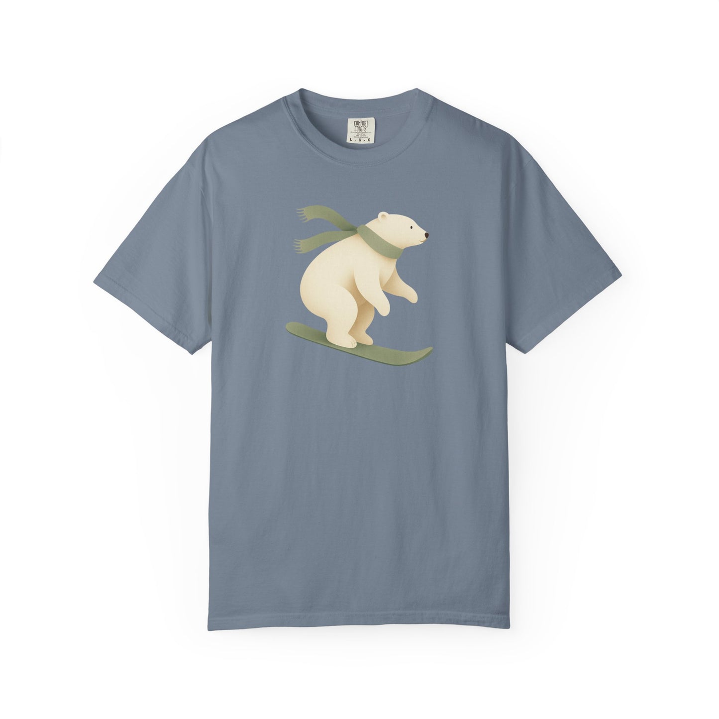 Comfort Colors Polar Bear Snowboard Tee