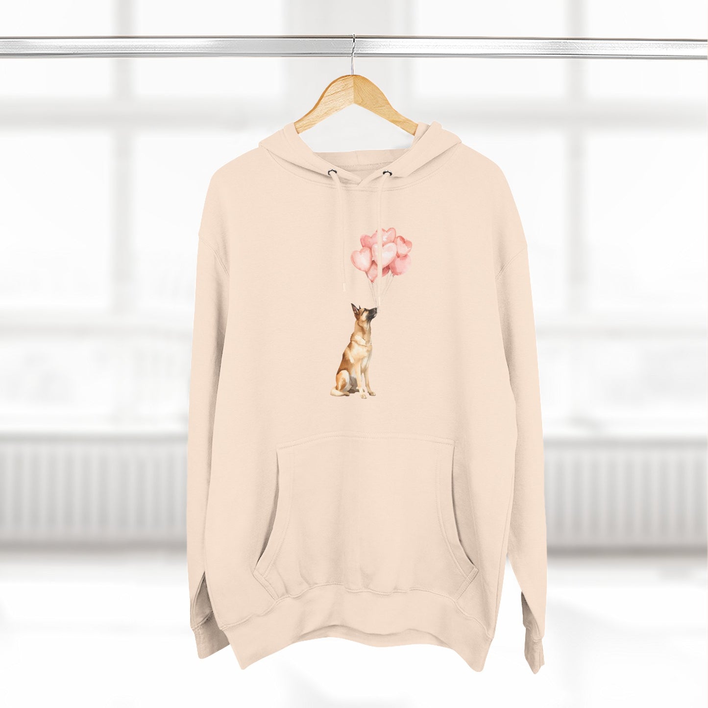Belgian Malinois Heart Balloons Hoodie