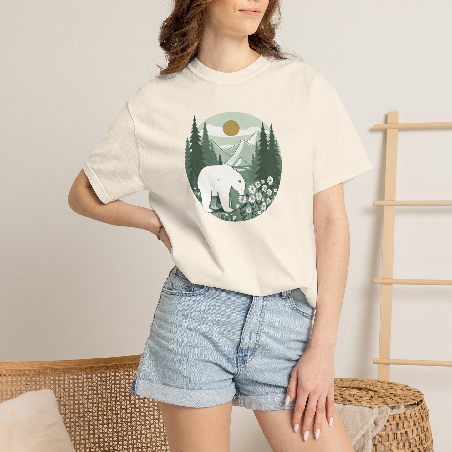 Polar Bear Mountain Meadow Comfort Colors Tee