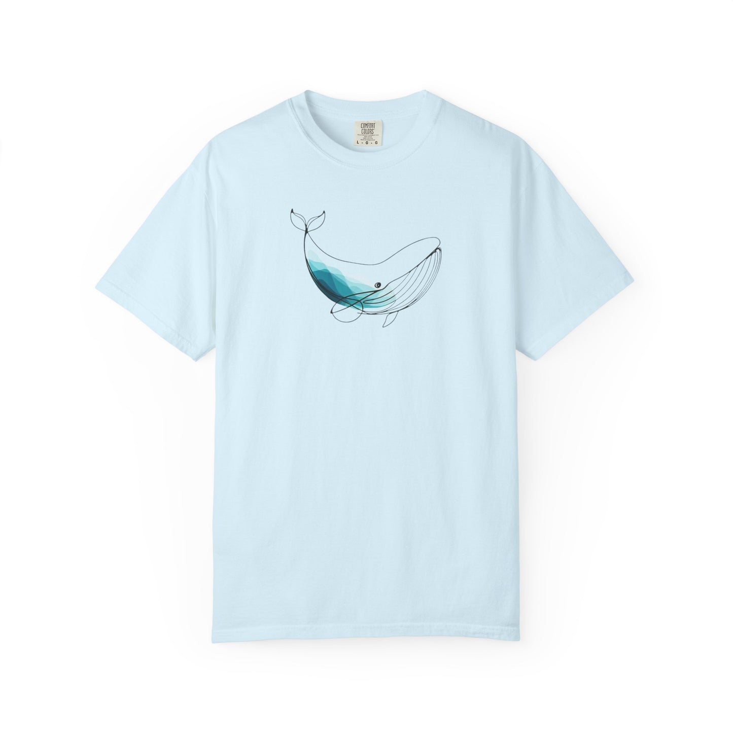 Minimalist Whale Comfort Colors Tee