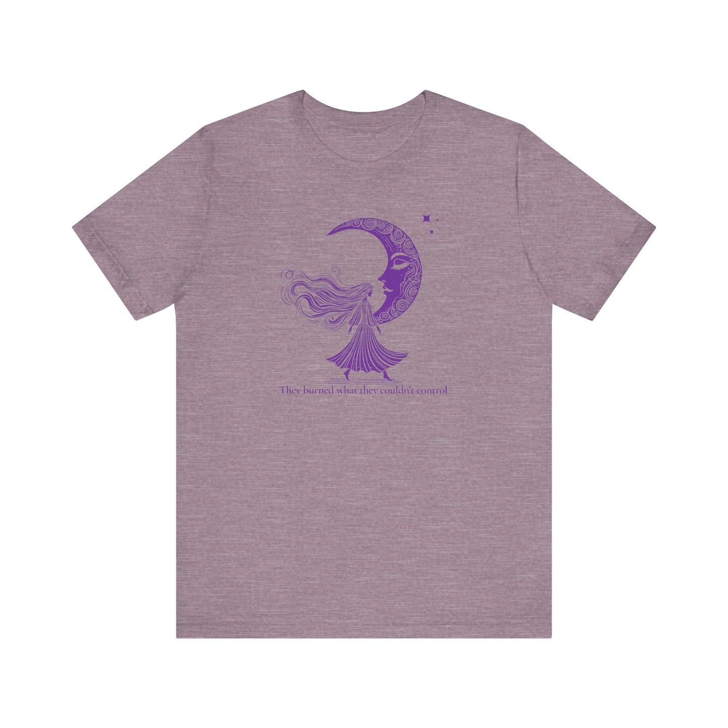 They Burned What They Couldn't Control Tee, Purple Moon Feminist Shirt