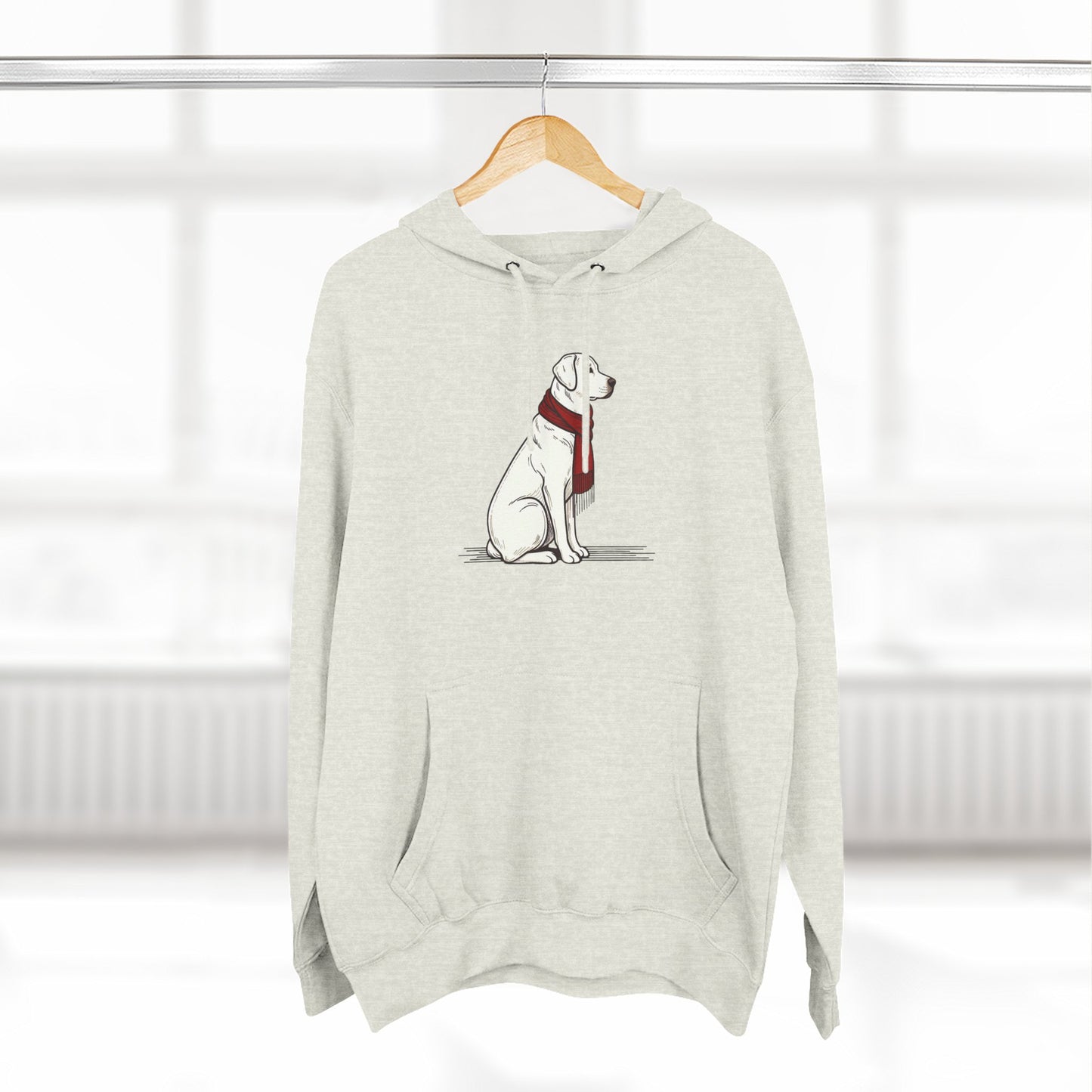 Red Scarf Dog Hoodie