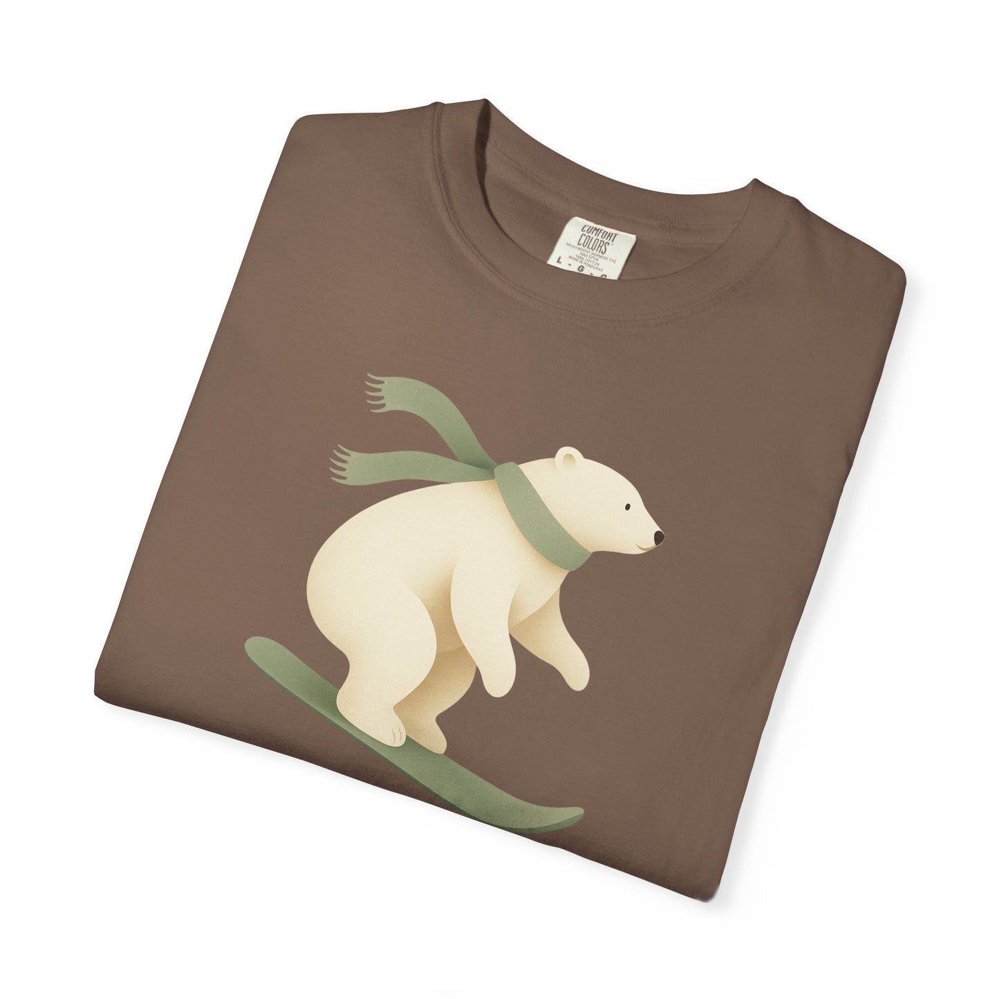 Comfort Colors Polar Bear Snowboard Tee