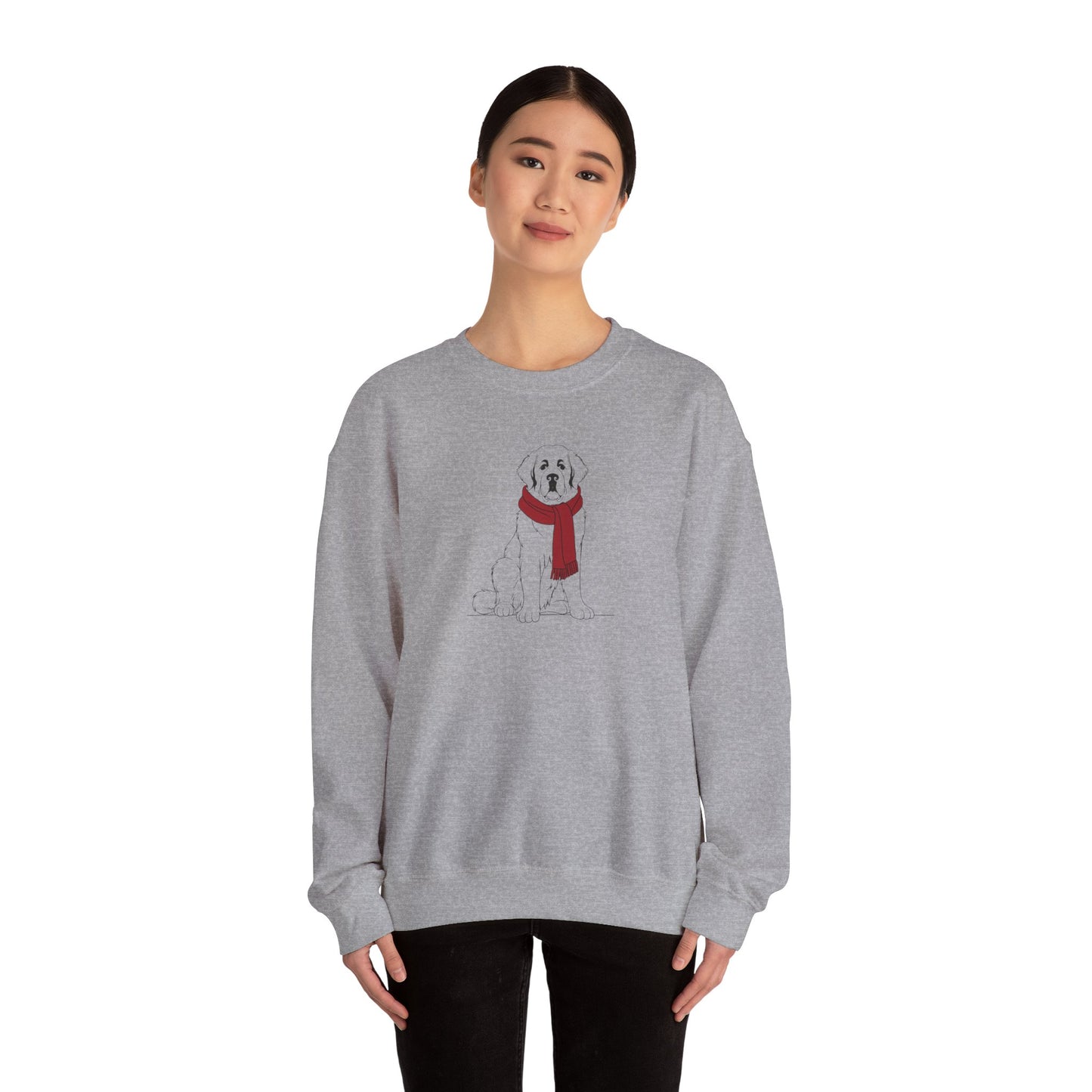 Saint Bernard Scarf Premium Sweatshirt | Cozy Den Edition