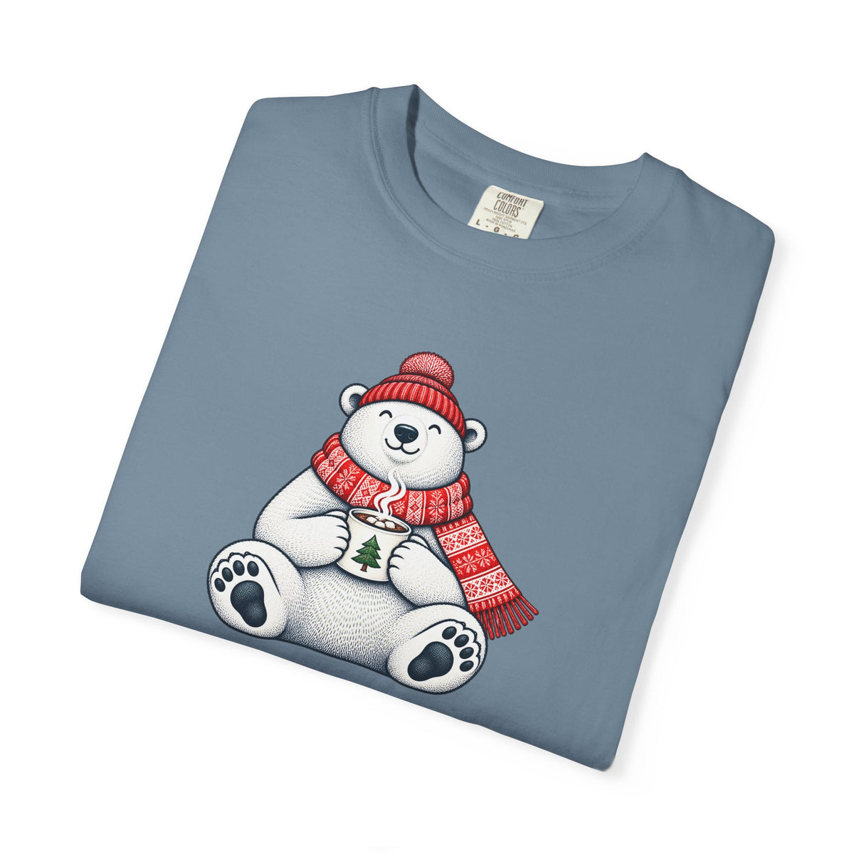Cozy Cocoa Polar Bear Comfort Colors Tee