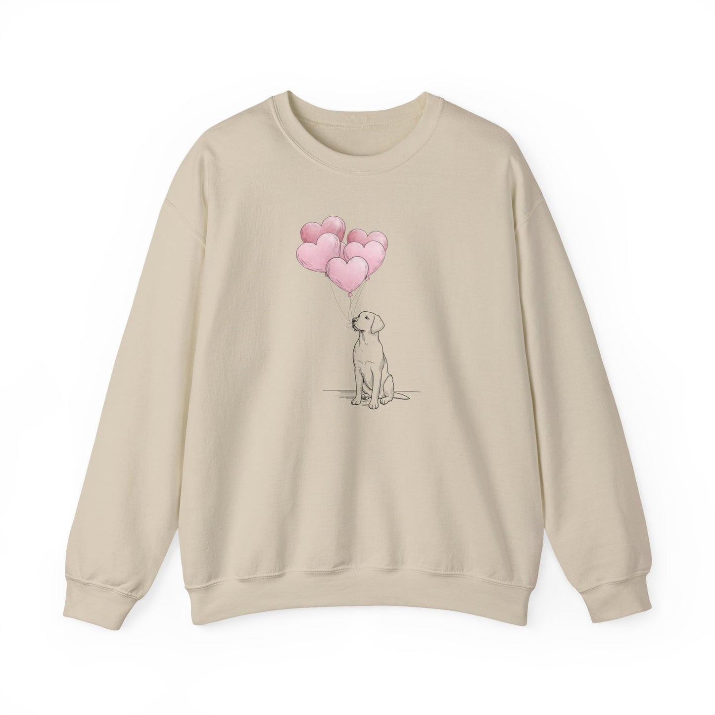 Labrador with Heart Balloons Sweatshirt