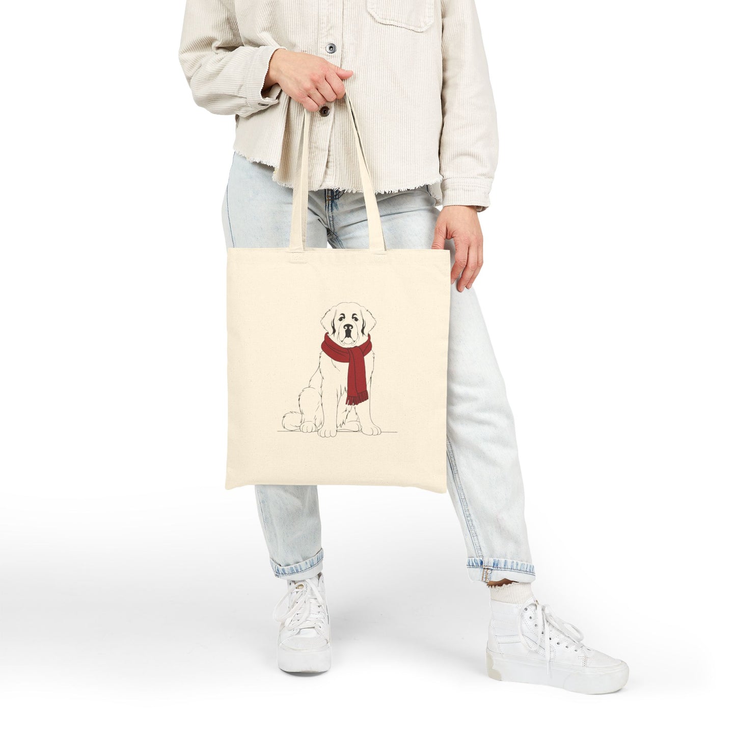 Great Pyrenees Winter Scarf Tote Bag
