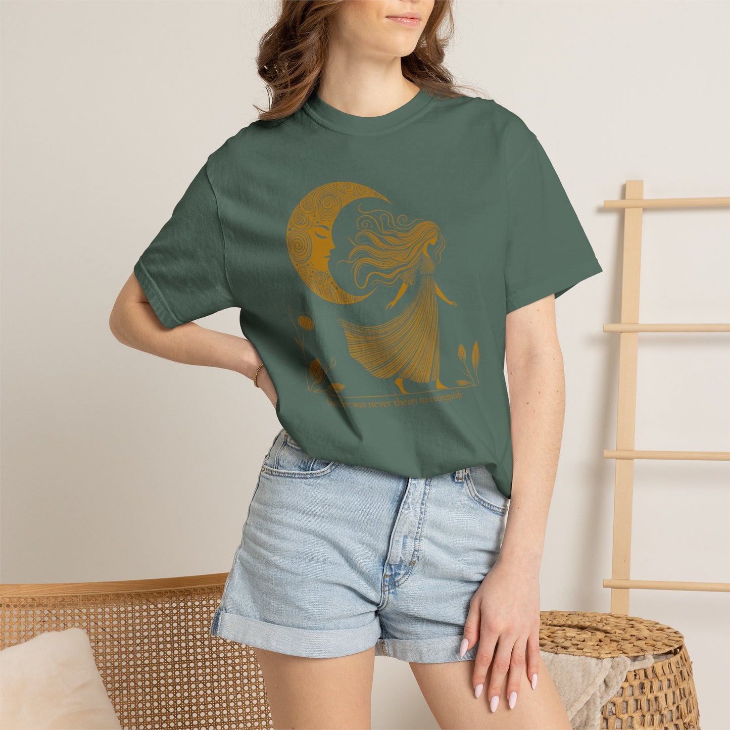 Moonlit Our Fire Was Never Theirs to Extinguish Comfort Colors T-Shirt