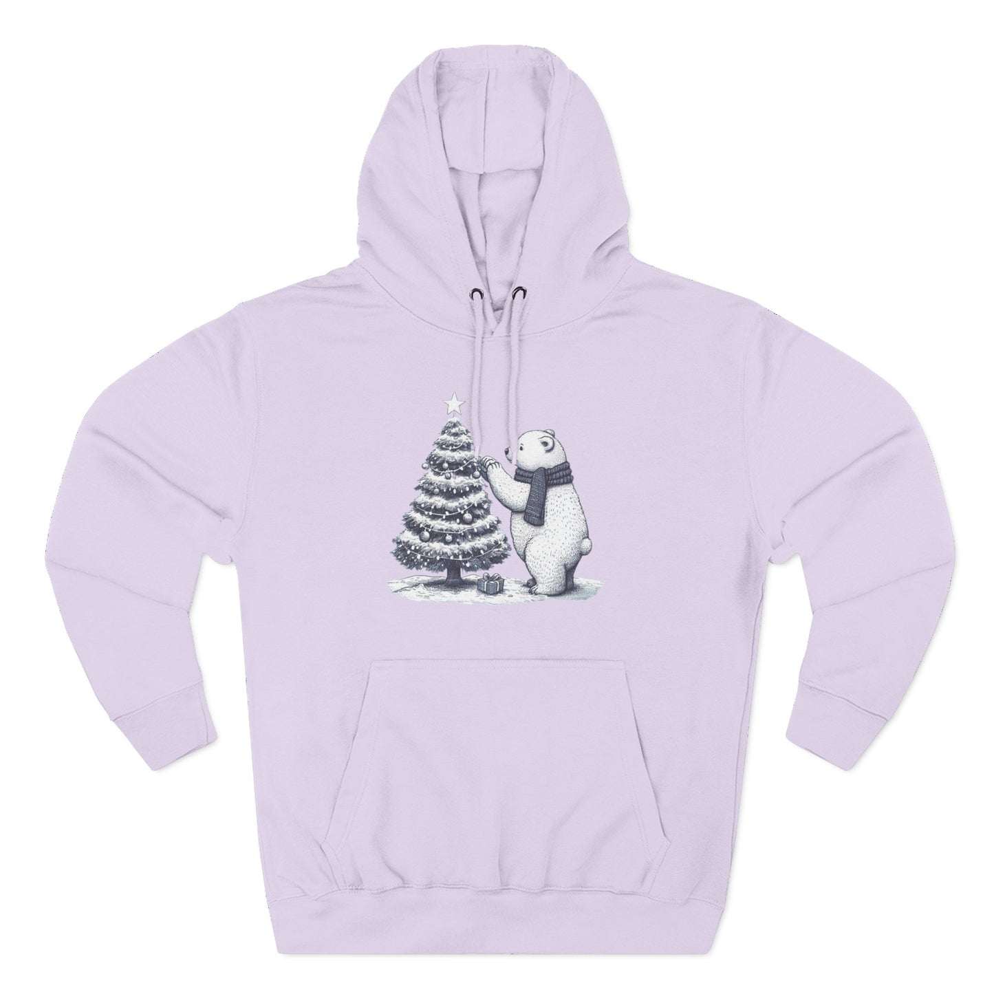 Vintage Polar Bear Christmas Tree Hoodie