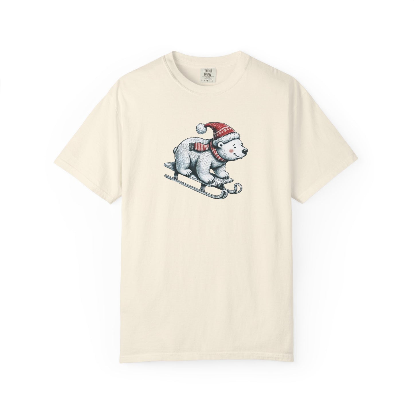 Let It Snow Polar Bear Comfort Colors Tee