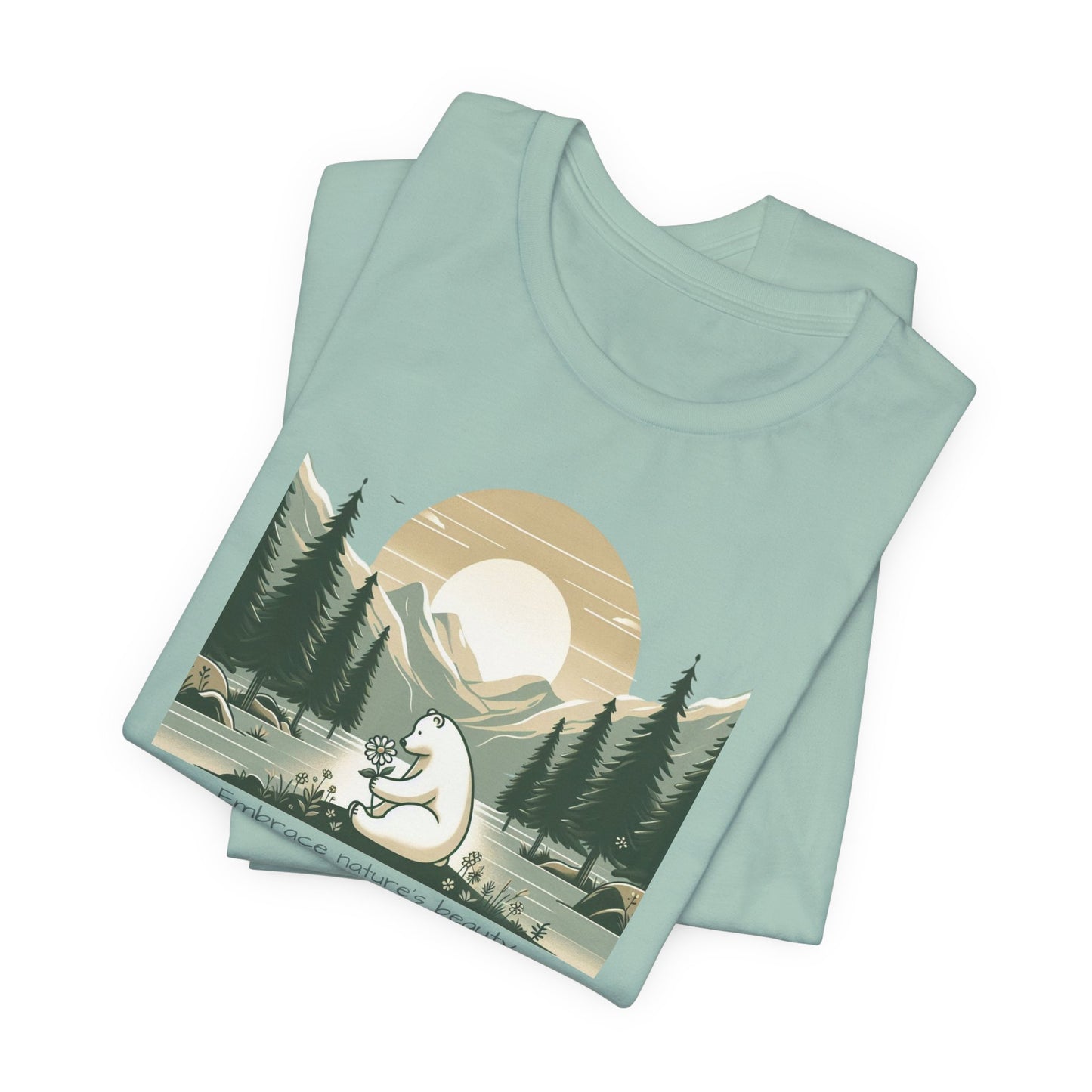 Embrace Nature’s Beauty Tee | Peaceful Polar Bear Graphic Shirt