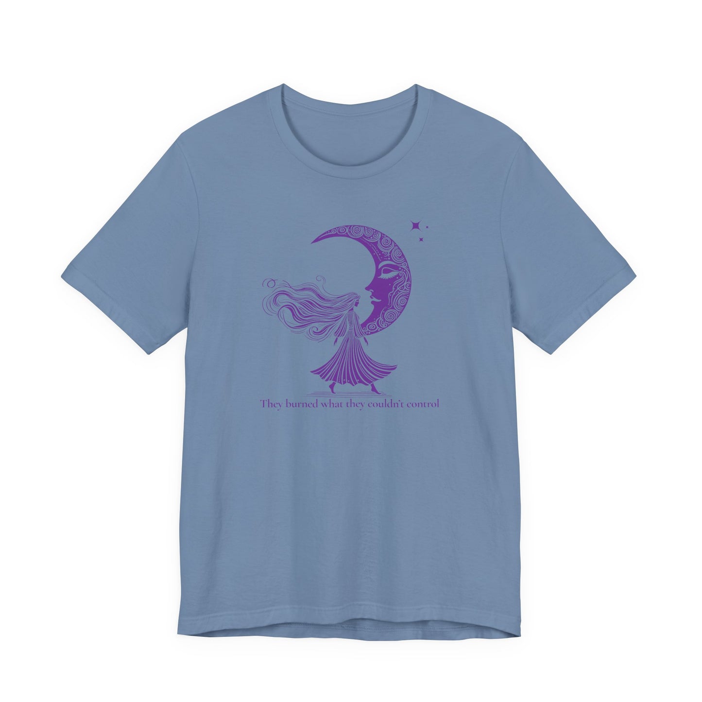 They Burned What They Couldn't Control Tee, Purple Moon Feminist Shirt