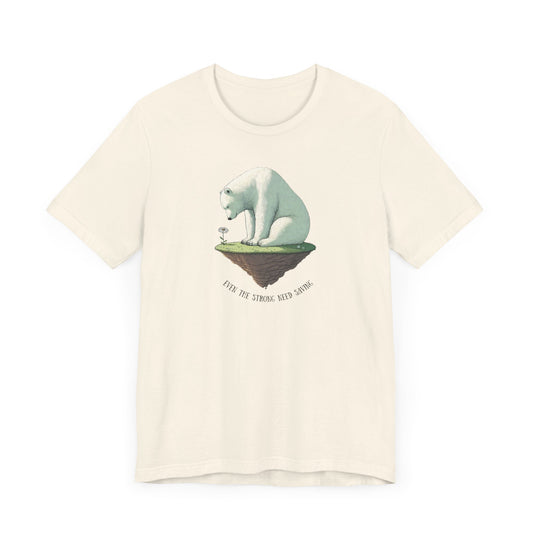 Even the Strong Need Saving – Polar Bear & Daisy T-Shirt