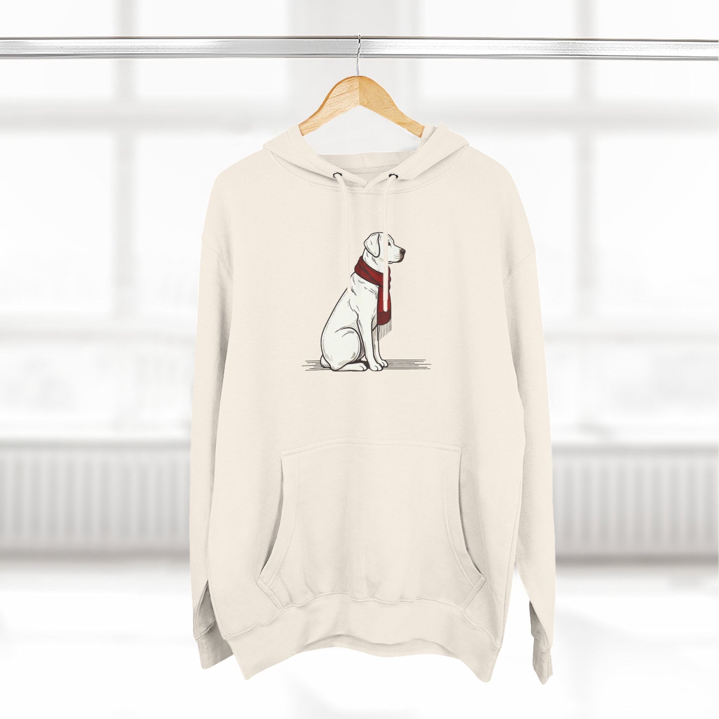 Red Scarf Dog Hoodie