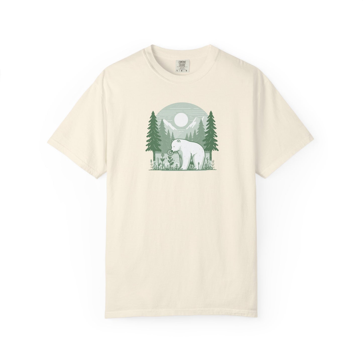 Polar Bear Forest Bloom Comfort Colors Tee