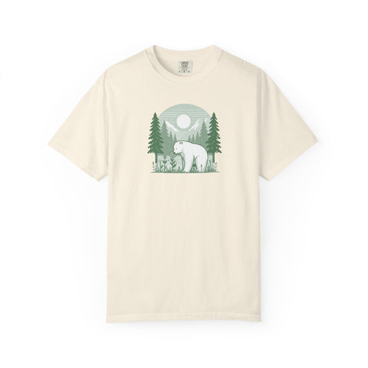 Polar Bear Forest Bloom Comfort Colors Tee