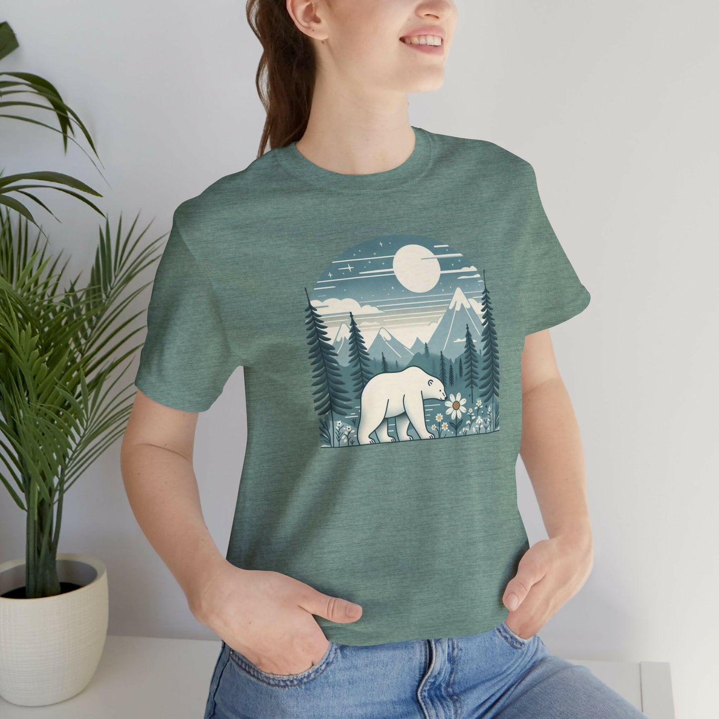 Nature Lover's Bear Graphic Tee | Unisex Jersey Short Sleeve T-Shirt - Stompy Paws