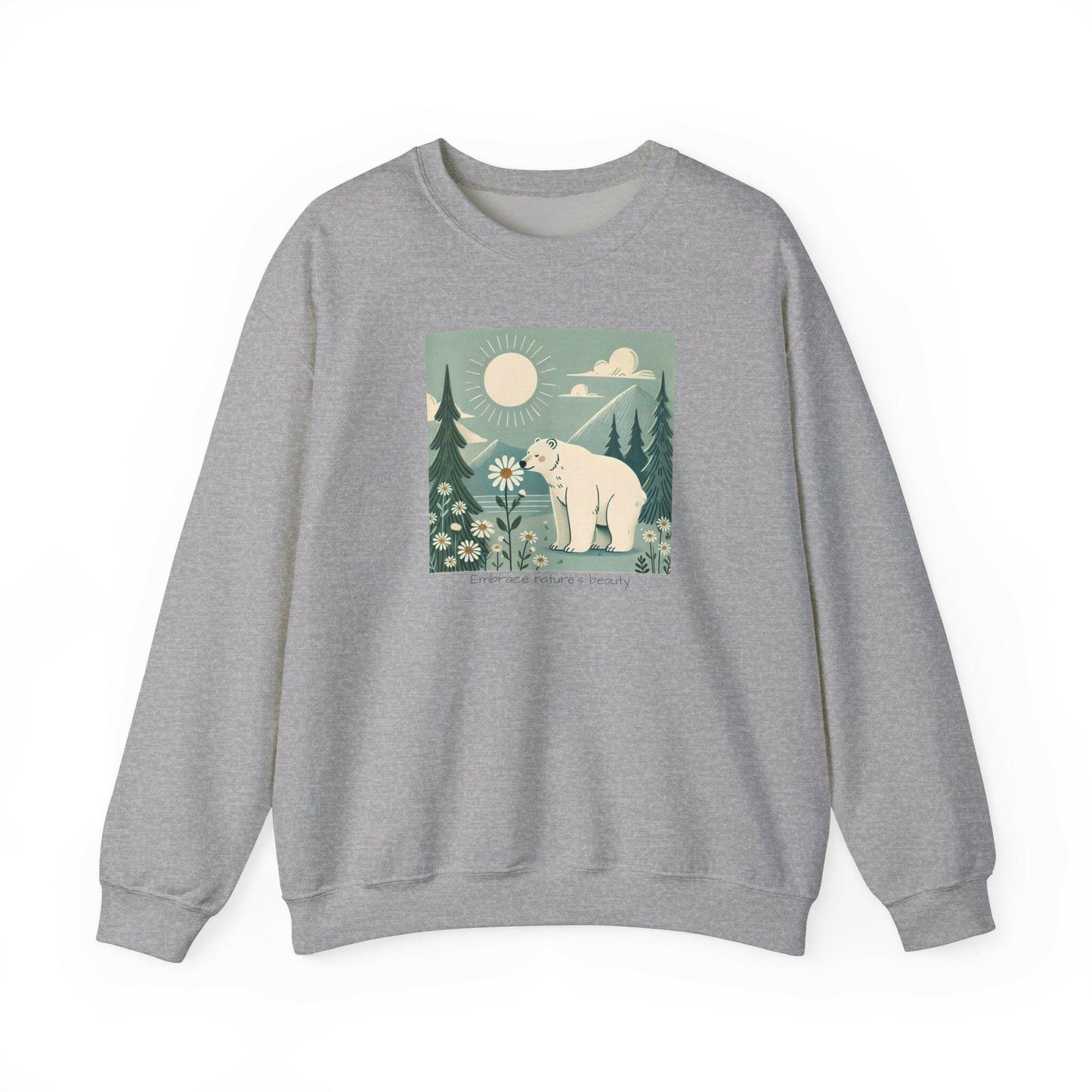 Polar Bear Sweatshirt - 'Embrace Nature's Beauty'