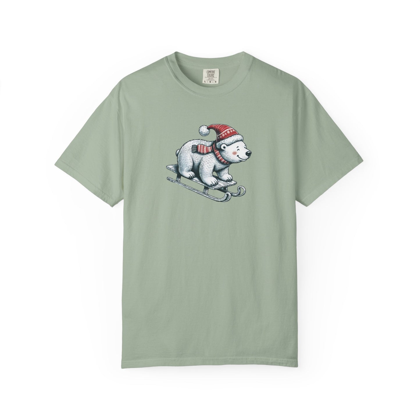 Let It Snow Polar Bear Comfort Colors Tee