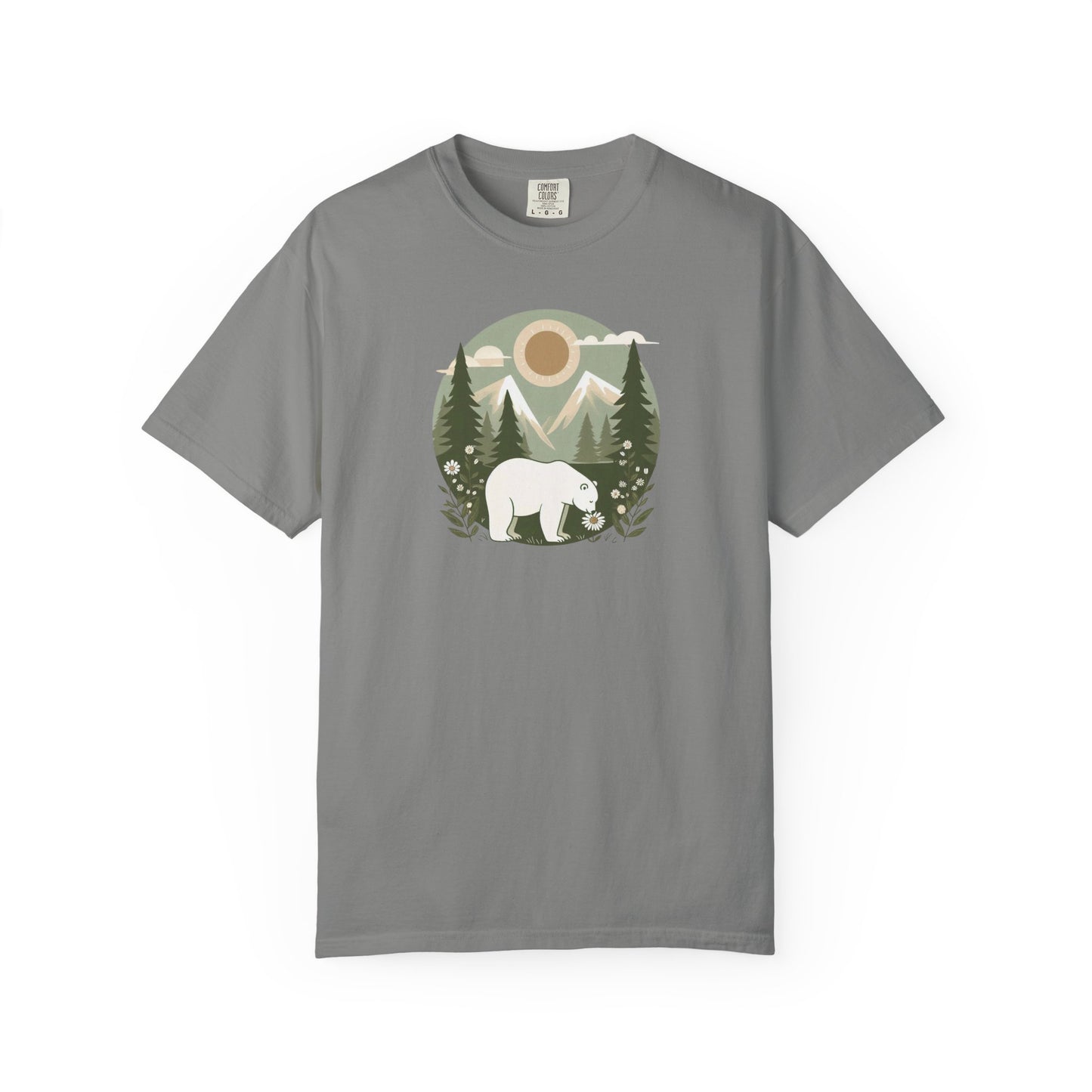 Polar Bear Evergreen Comfort Colors Tee