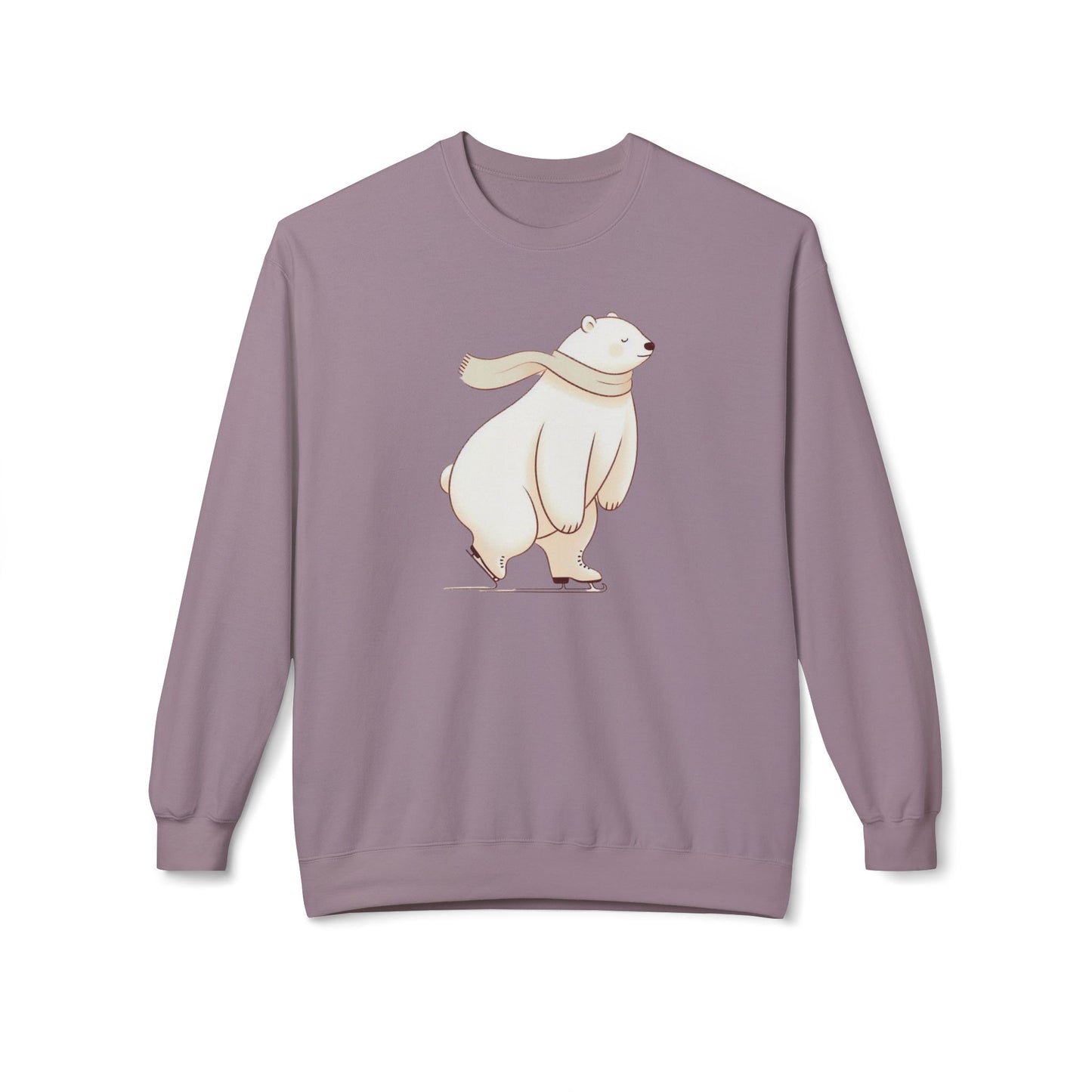 Soft Skating Polar Bear Winter Hoodie