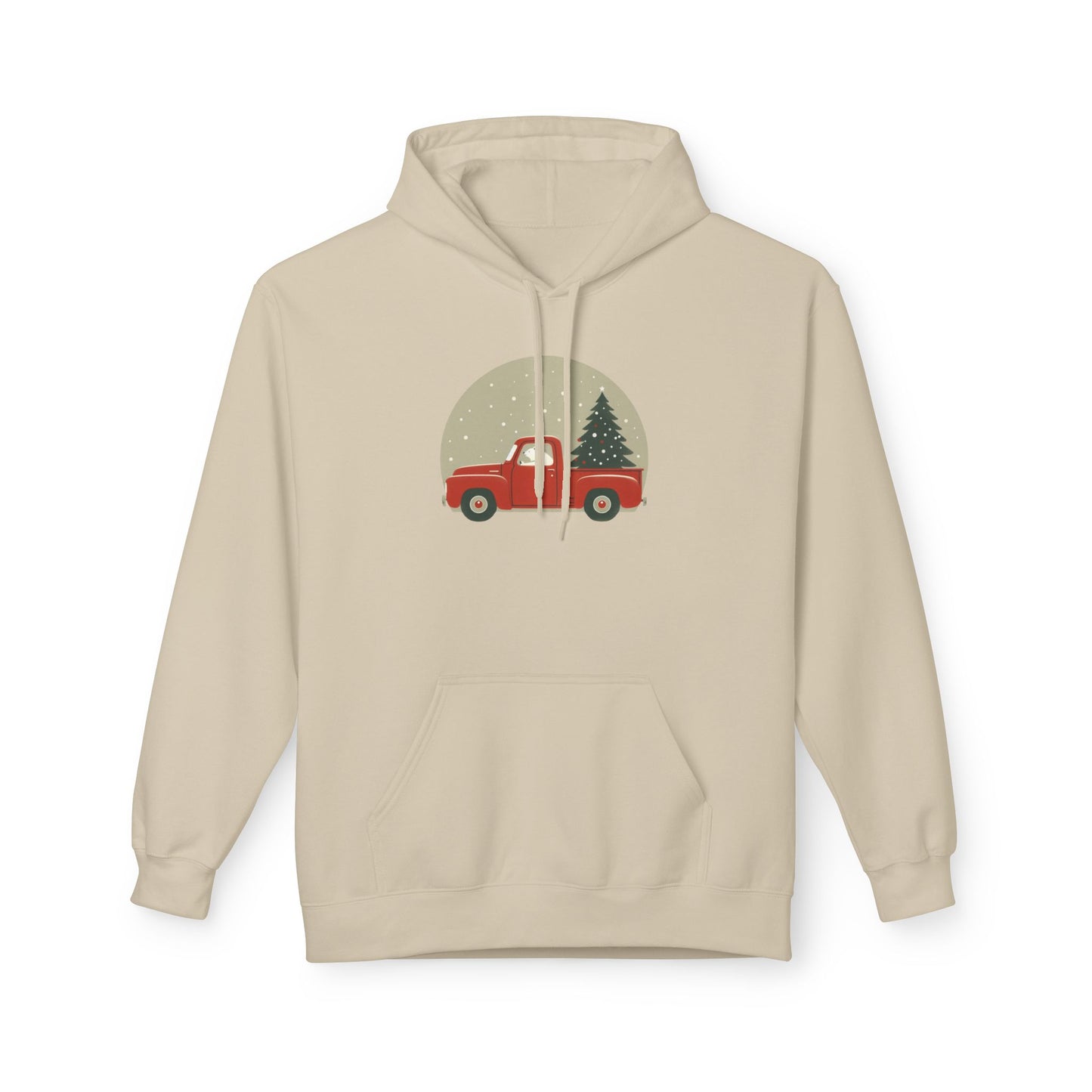 Snow Globe Delivery, Polar Bear Christmas Truck Design Midweight Hoodie