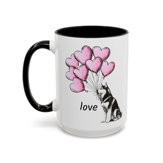 Husky Love Balloon Mug