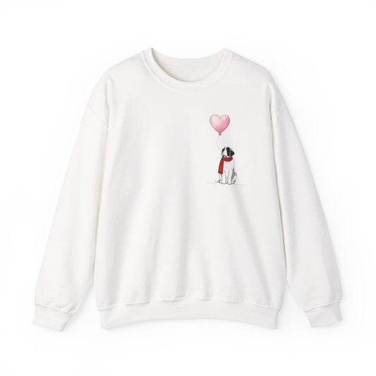The Heartfelt Herald Saint Bernard Art Sweatshirt | Winter Den