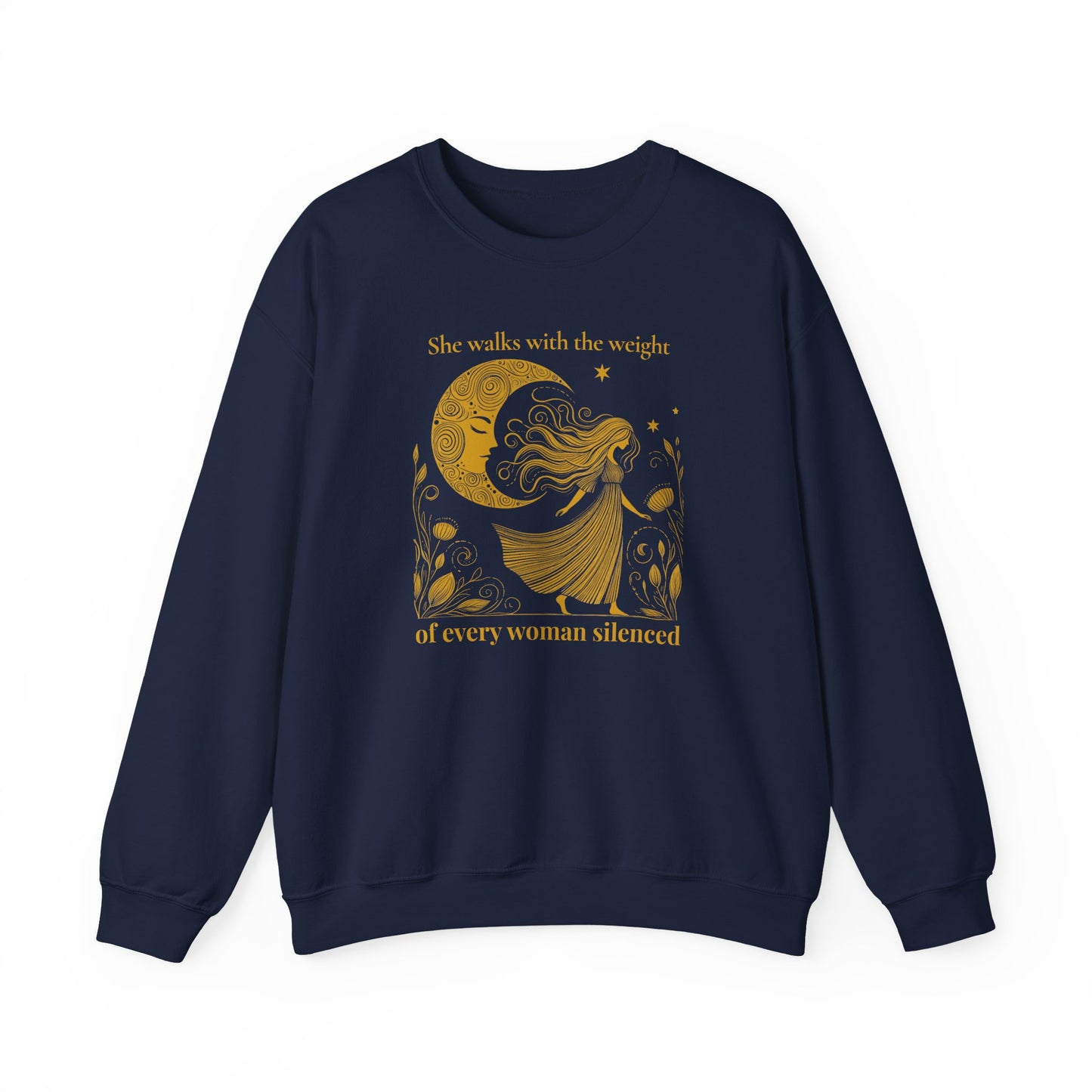 The Weight of Silence Celestial Art Sweatshirt |Mystic Den