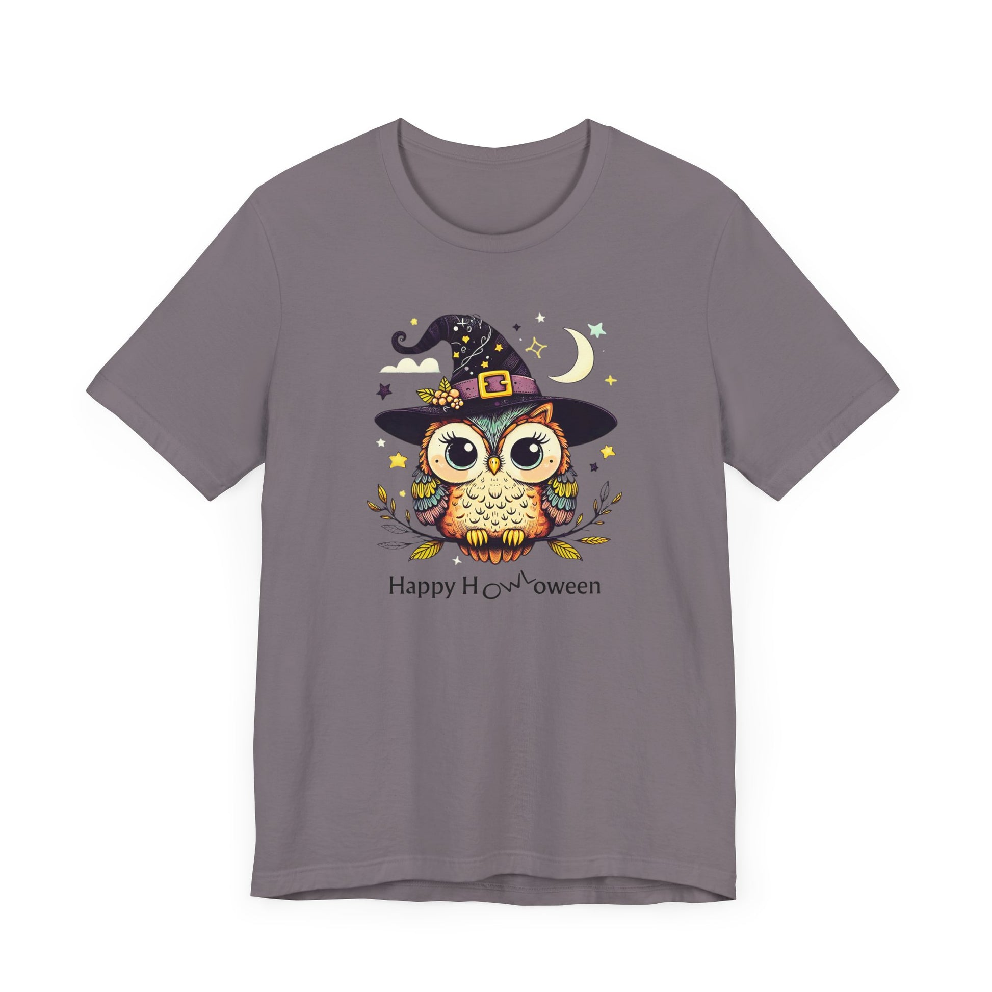 Happy Howloween - Cute Witch Owl Graphic Tee - Stompy Paws