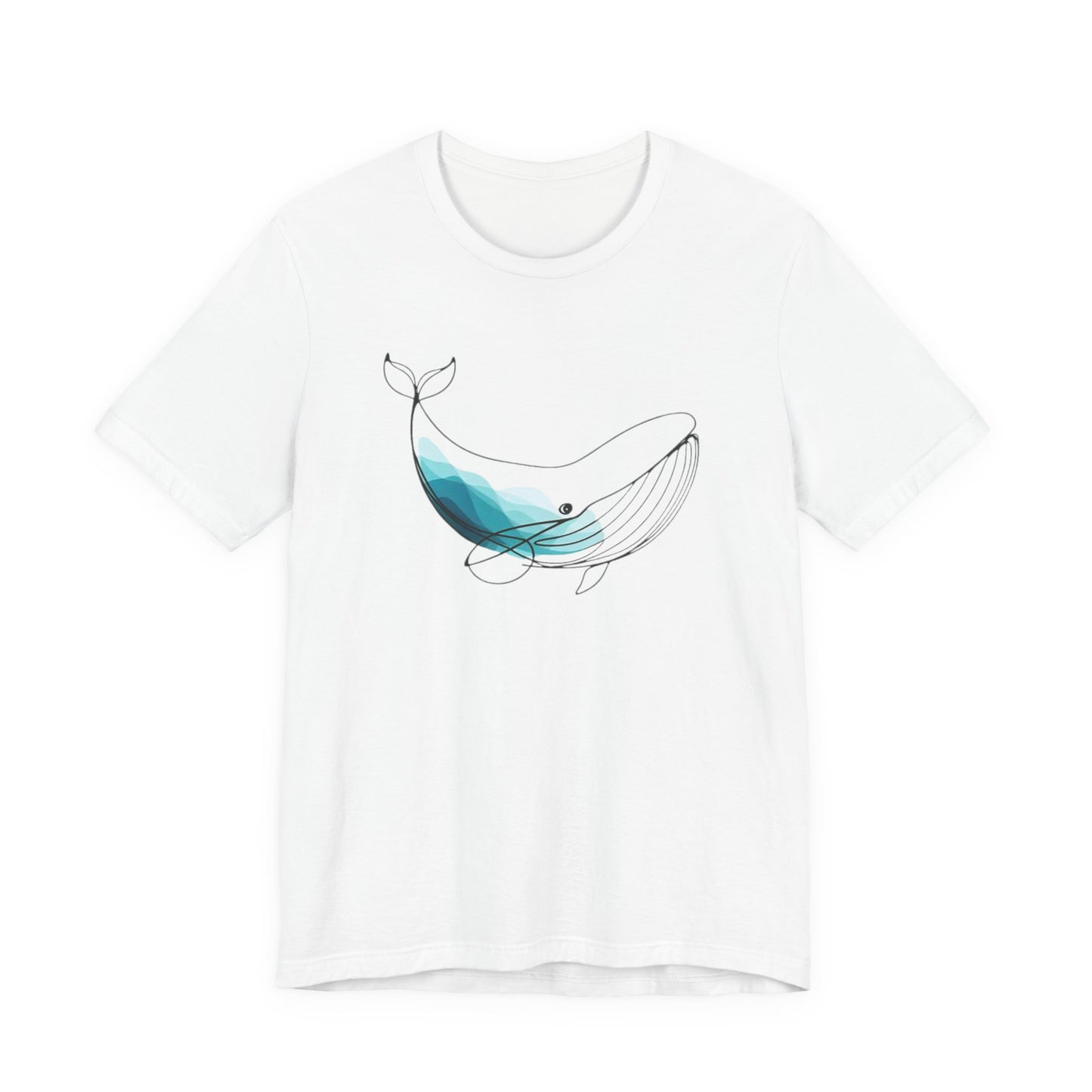 Whale Line Art Tee | Ocean Graphic T-Shirt