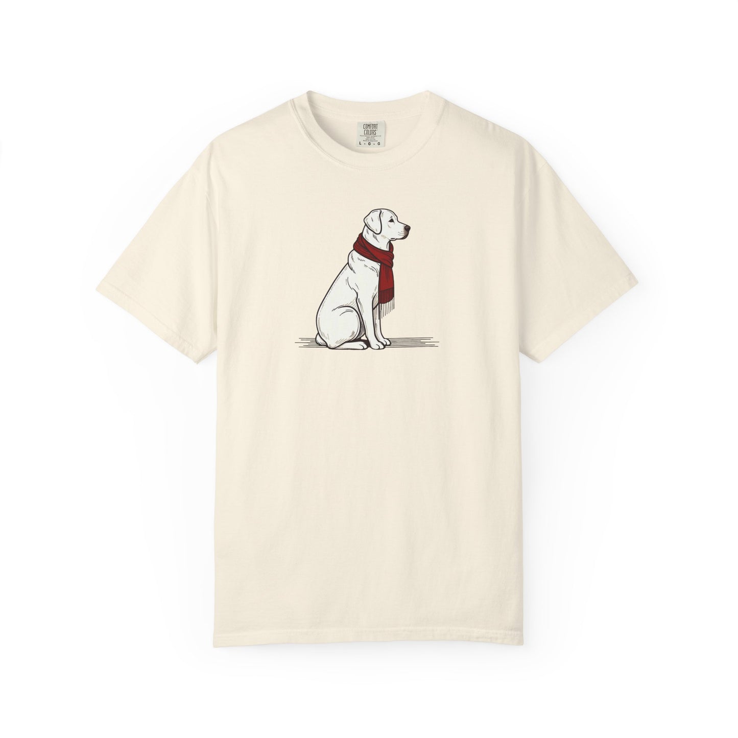 Red Scarf Dog Tee