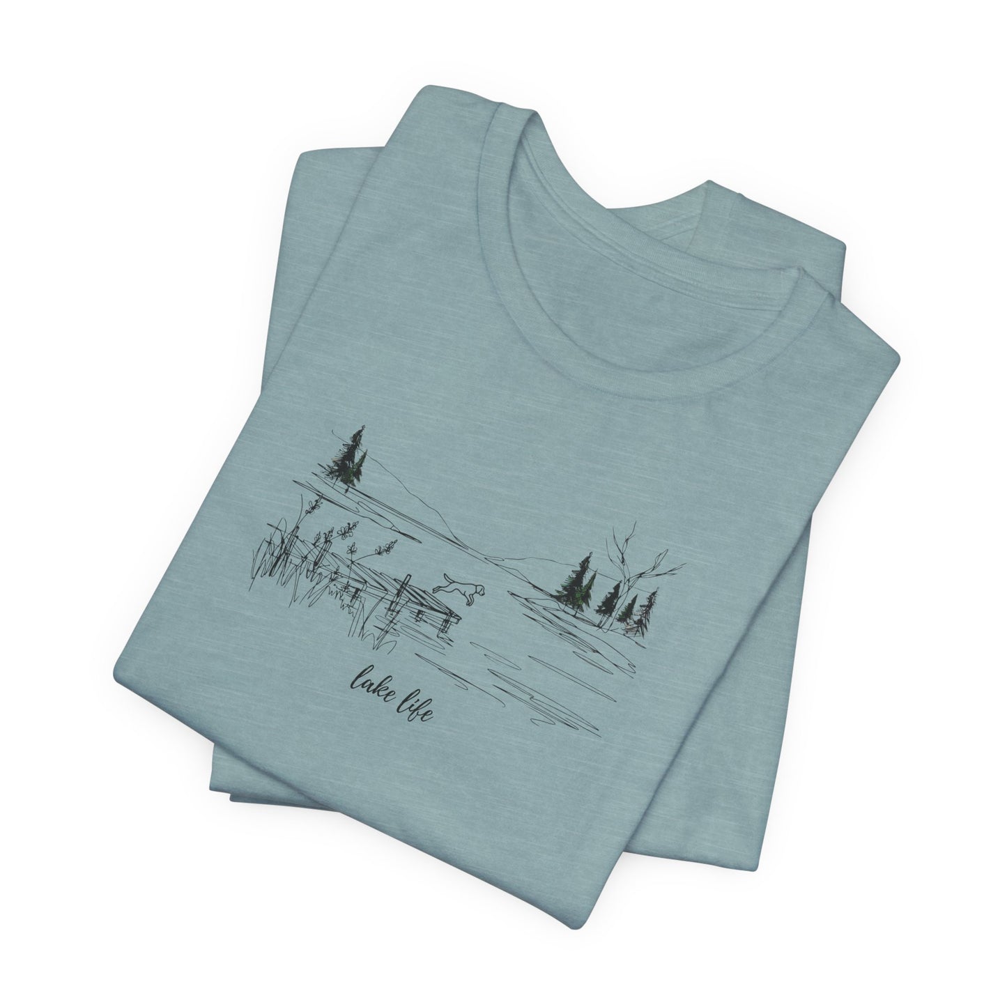Lake Life Tee | Minimal Nature-Inspired Graphic T-Shirt