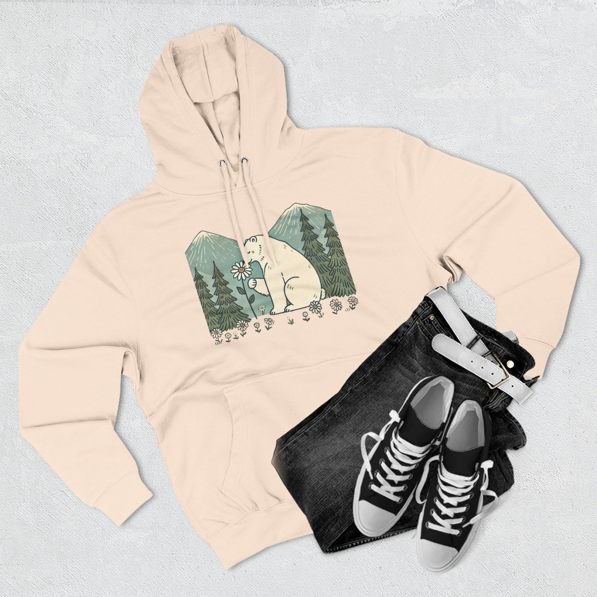 Woodland Polar Bear Hoodie