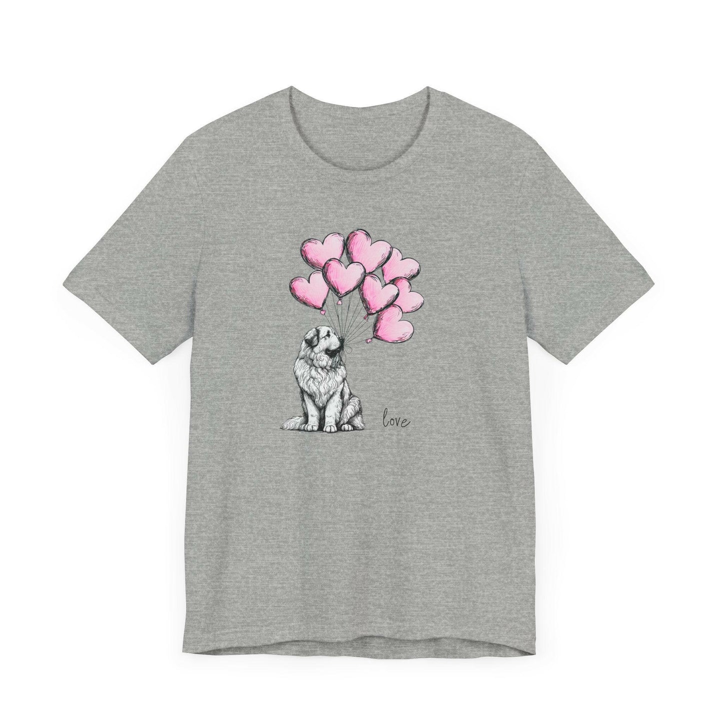 Great Pyrenees Dog Heart Balloons Tee