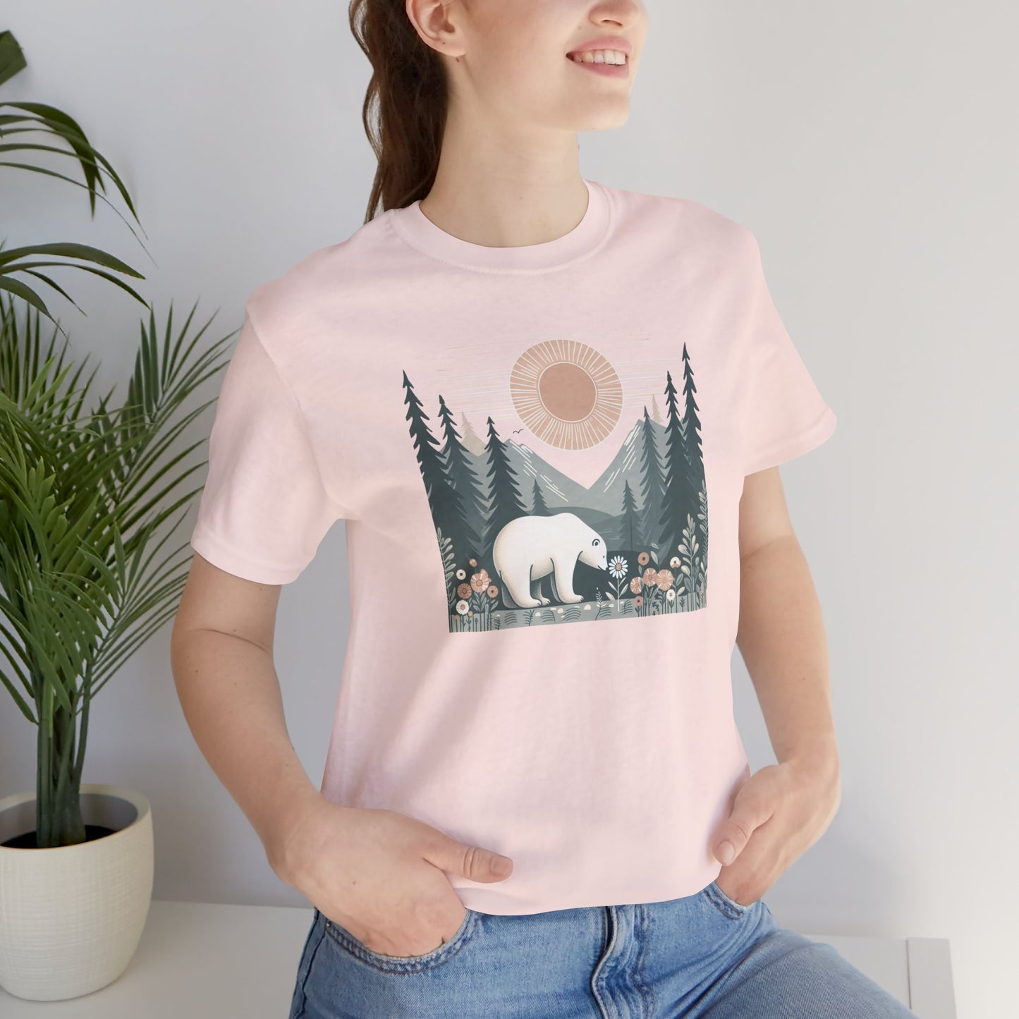 Polar Bear & Wildflower Mountain Shirt