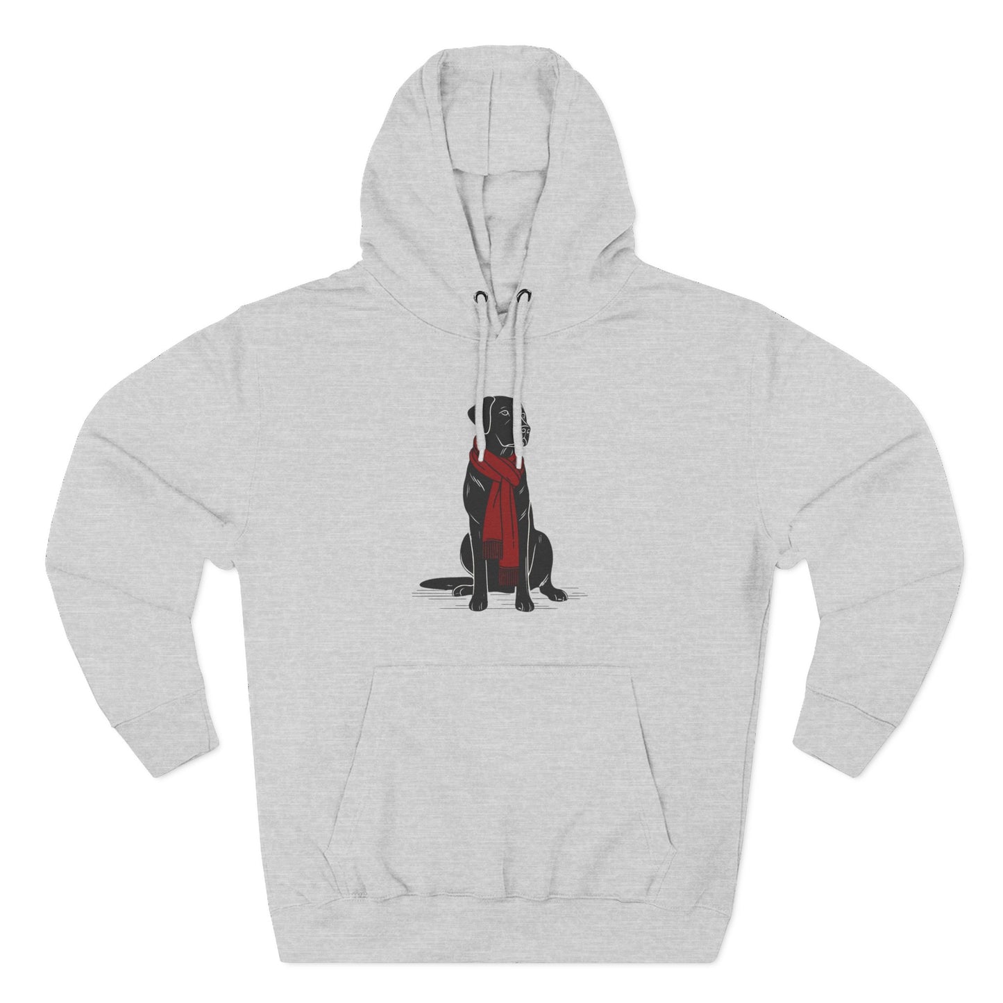 Black Lab Red Scarf Hoodie