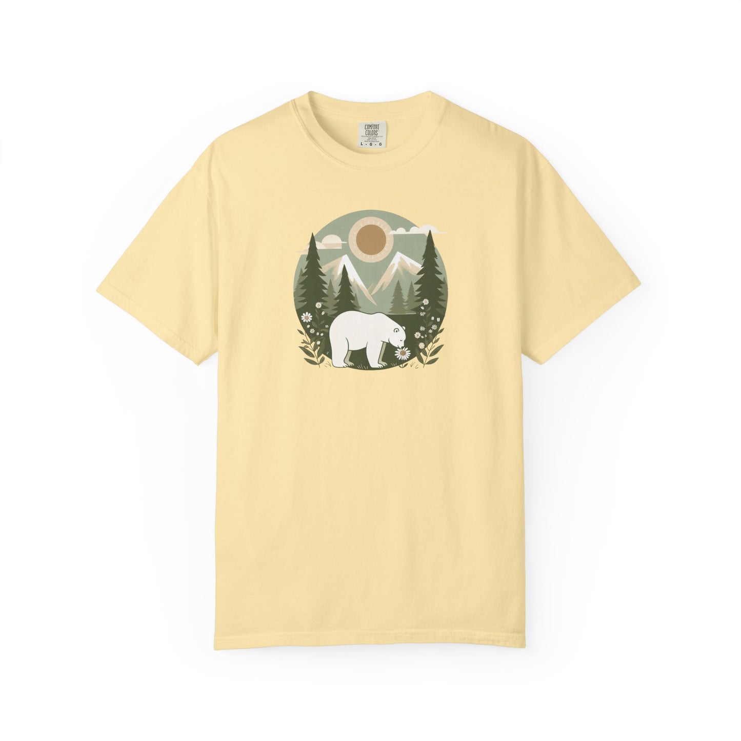 Polar Bear Evergreen Comfort Colors Tee