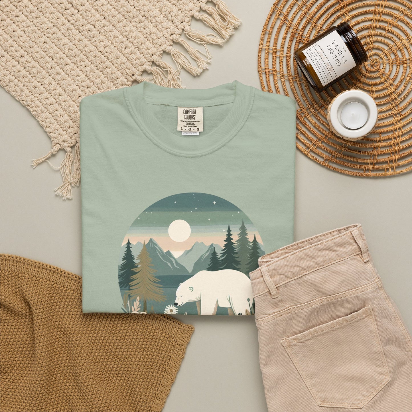 Moonlit Meadow Polar Bear Tee