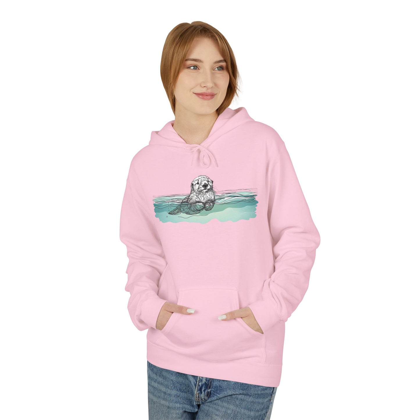 Watercolor Sea Otter Hoodie