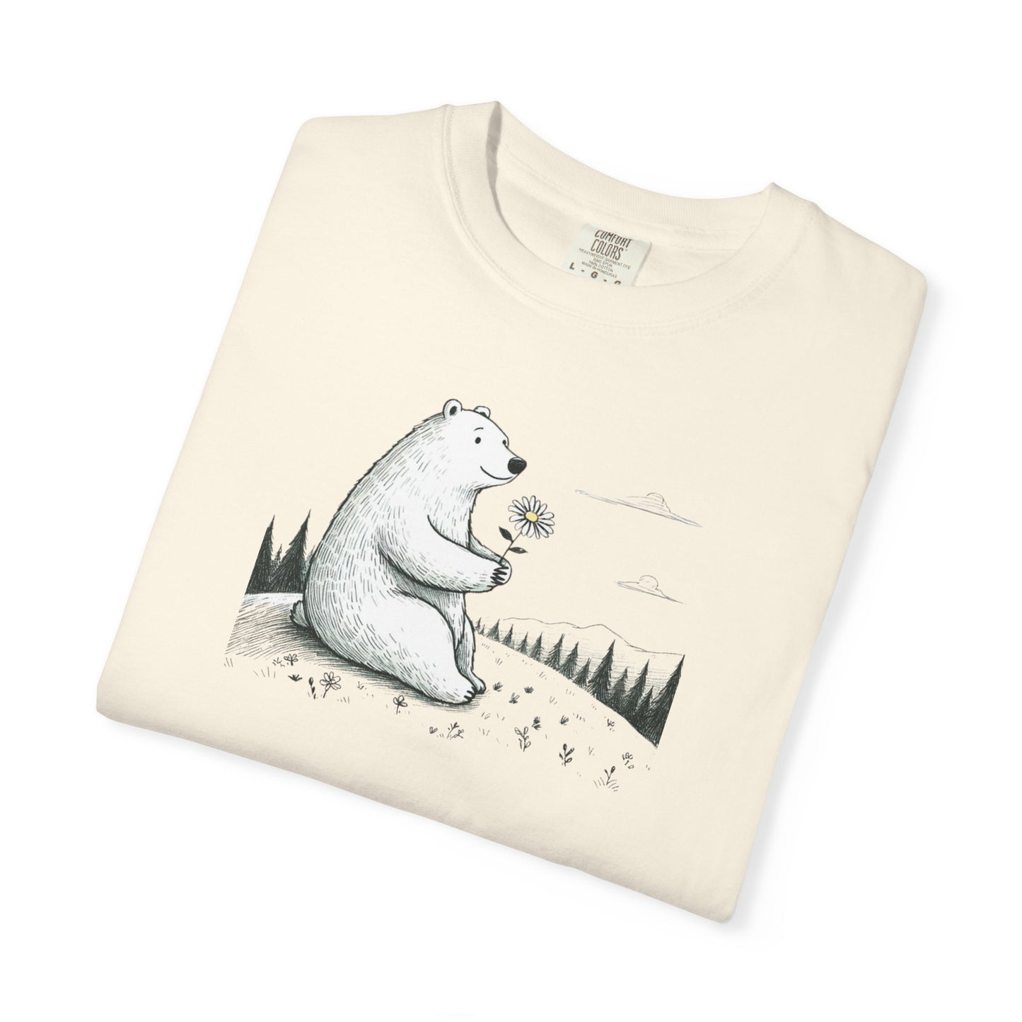 Woodland Bear Wildflower Comfort Colors Tee