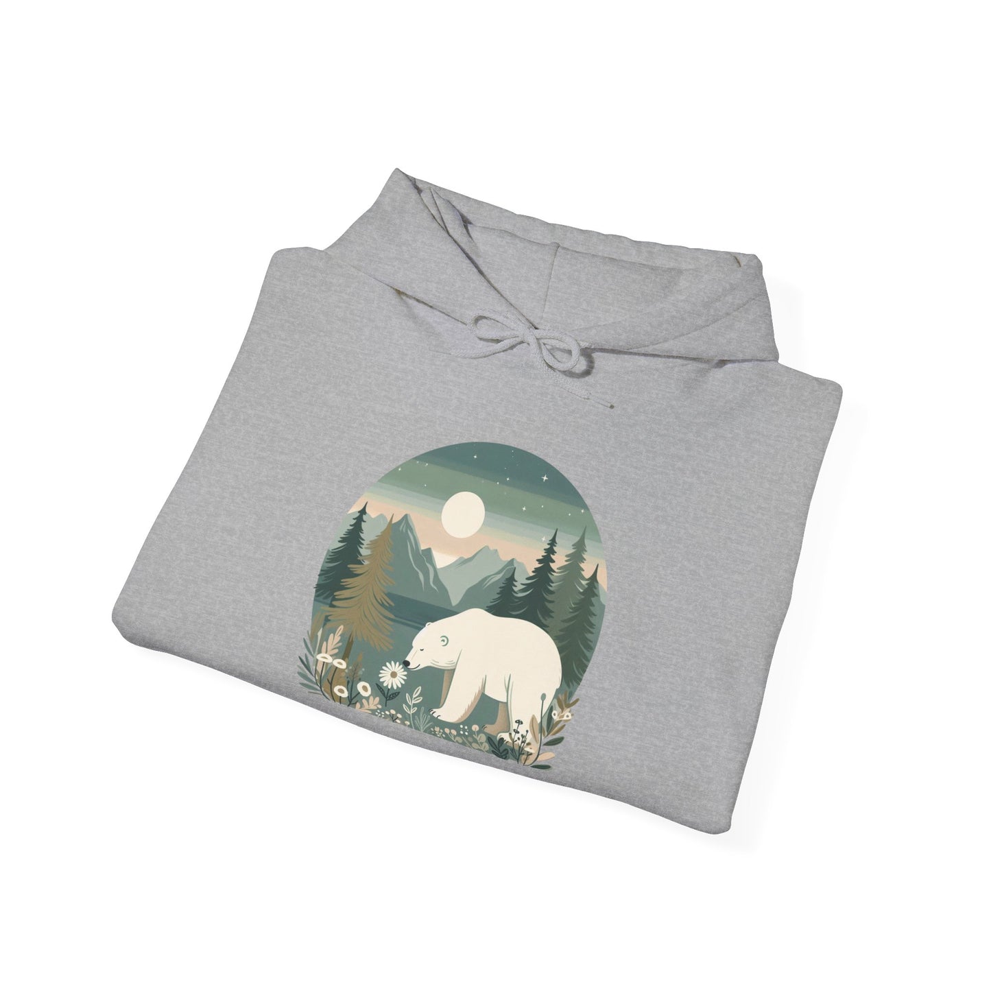Moonlit Polar Bear Hoodie