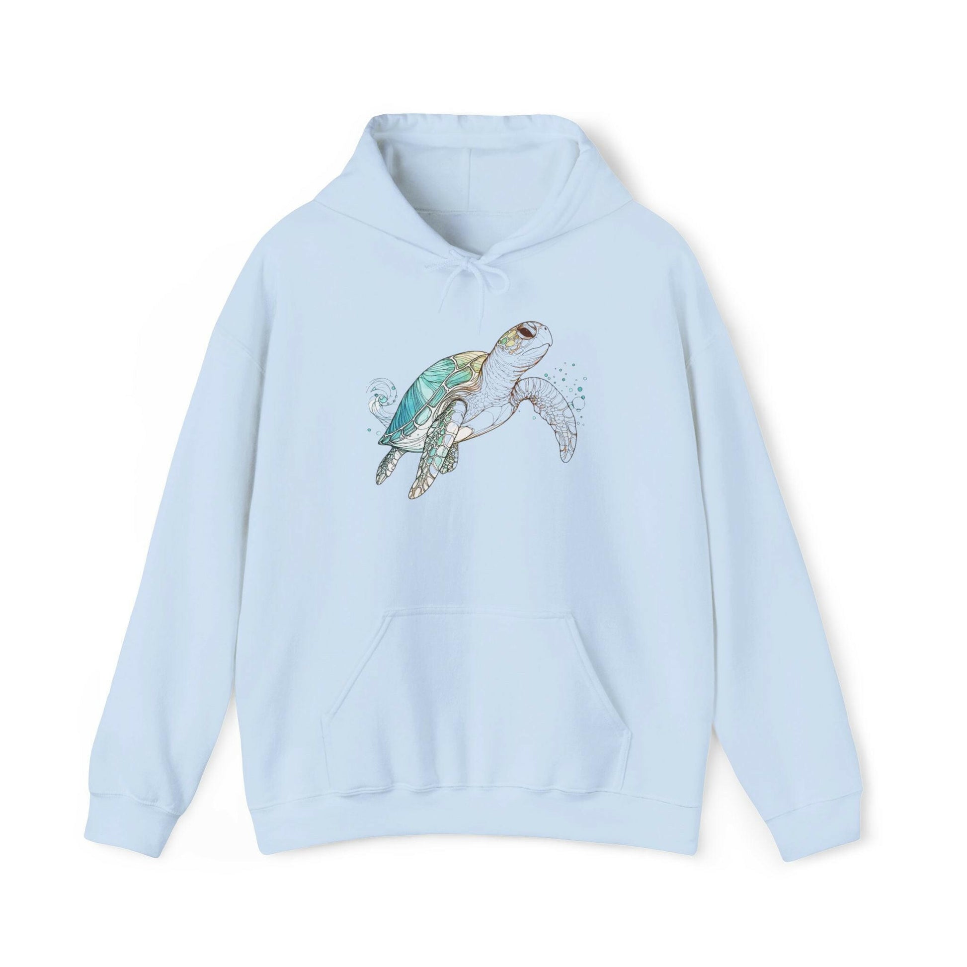 Serene Sea Turtle Hoodie - Oceanic Unisex Sweatshirt.