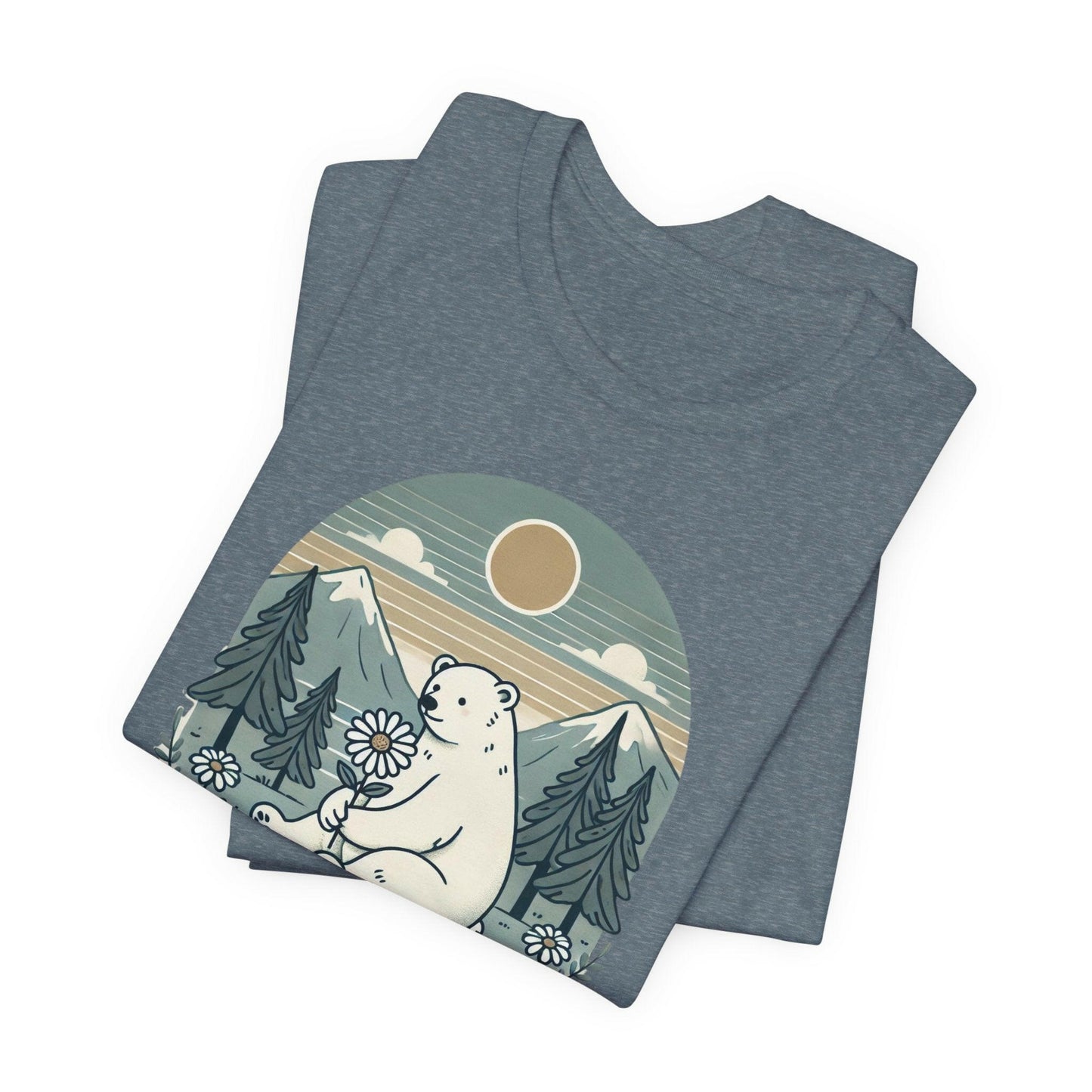 Nature Lover Tee - Polar Bear & Floral Design