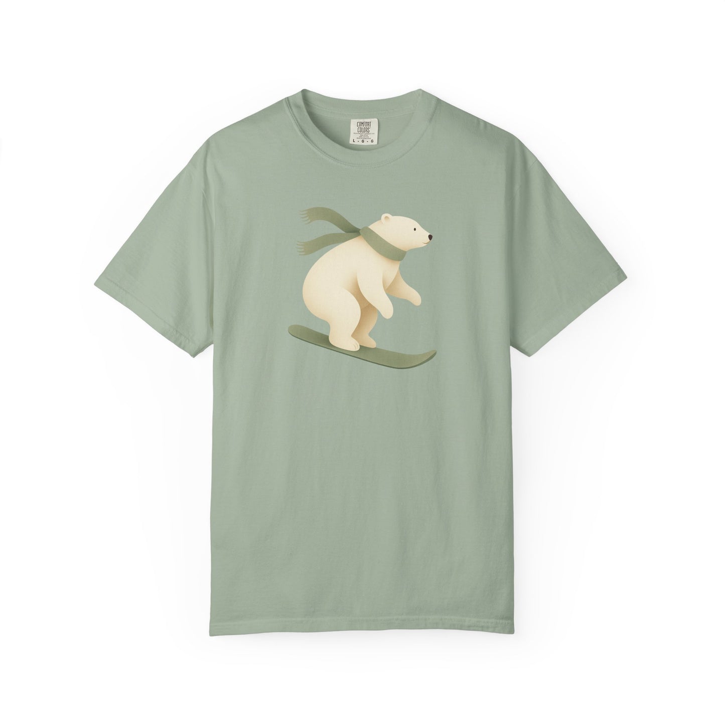 Comfort Colors Polar Bear Snowboard Tee