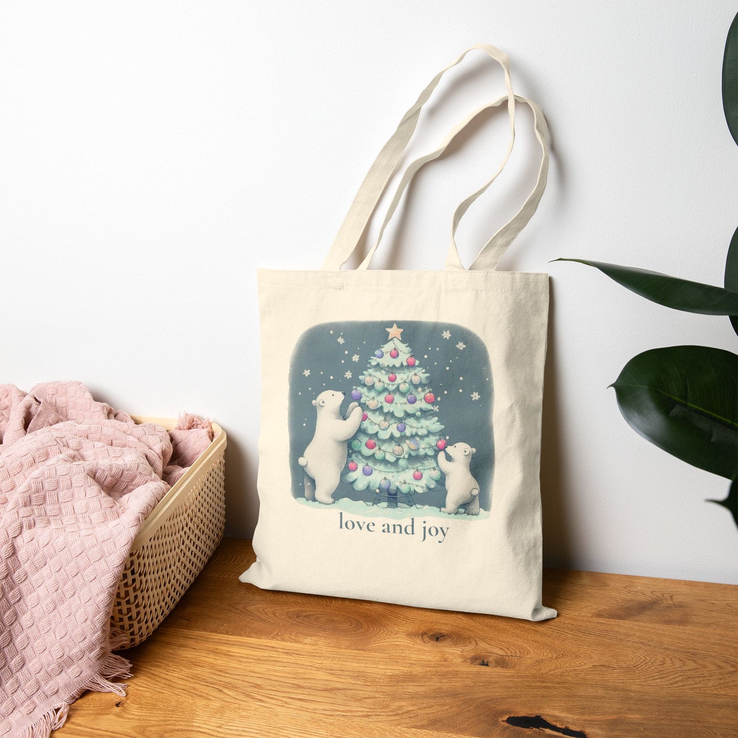 Love and Joy Christmas Tote