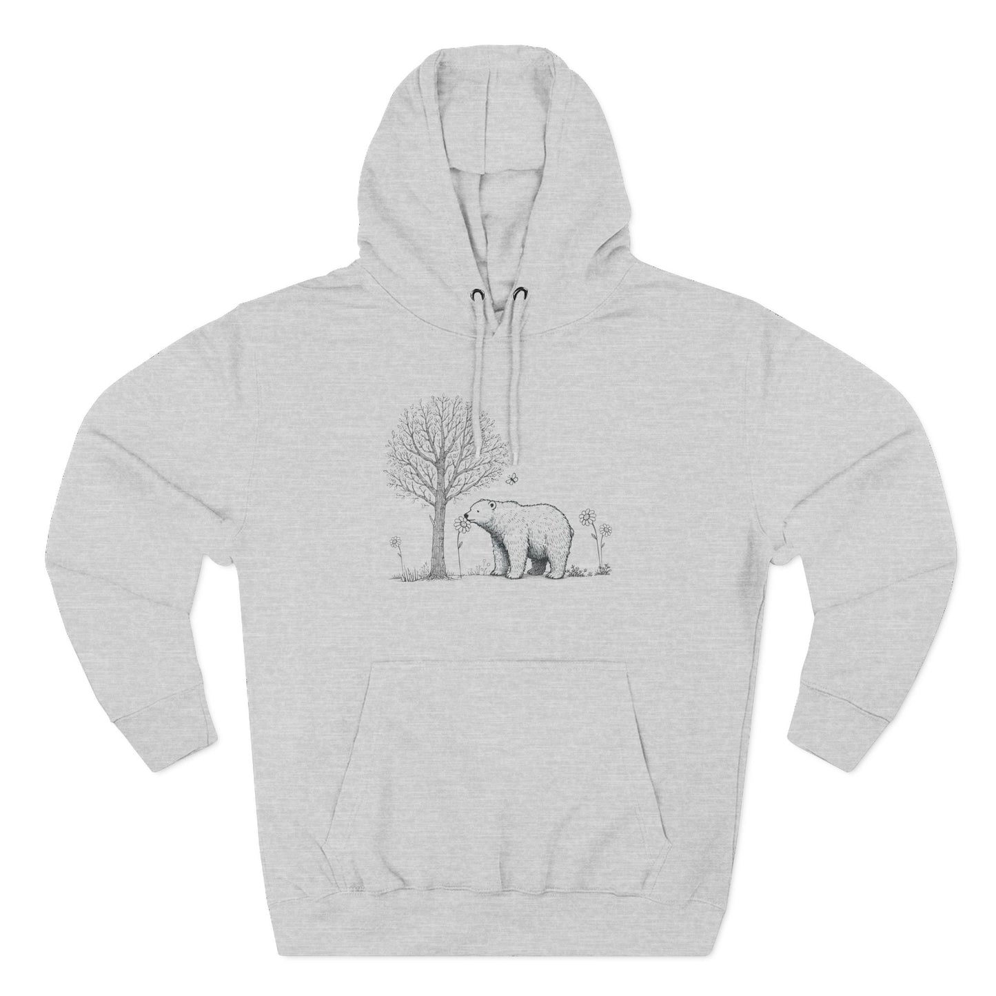 Wildflower Polar Bear Hoodie