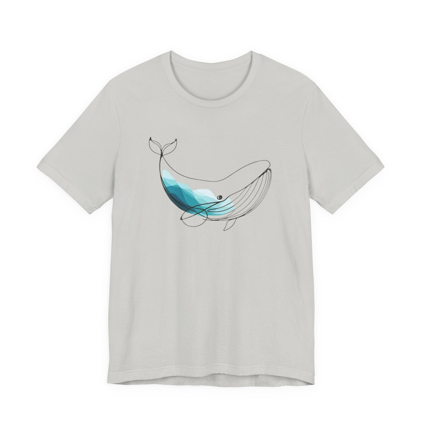 Whale Line Art Tee | Ocean Graphic T-Shirt
